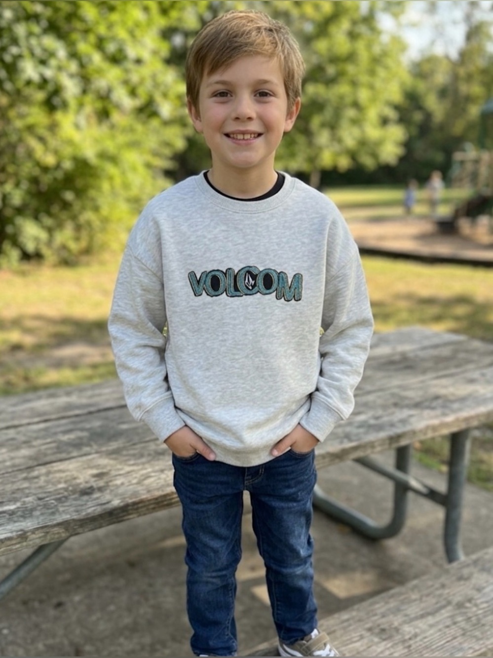 Volcom Light Gray Logo Sweatshirt